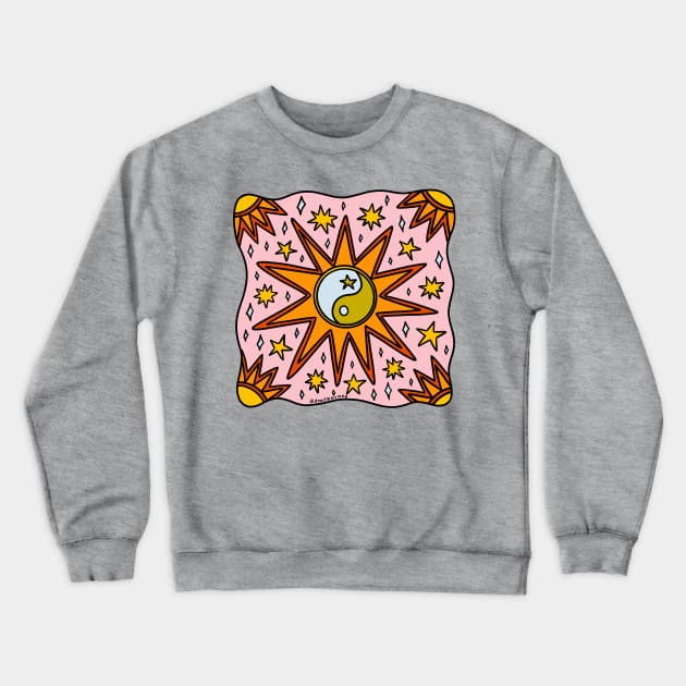 Yin Yang Sun Crewneck Sweatshirt by Doodle by Meg